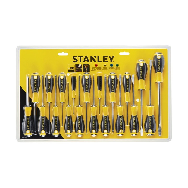 Set surubelnite Stanley, SL/PH/PZ/TX, 20 bucati