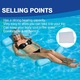4 az 1-ben felfújható matrac, Jormftte, vízi függőágy, fej- és lábtartó, többszínű, felnőtteknek és gyerekeknek