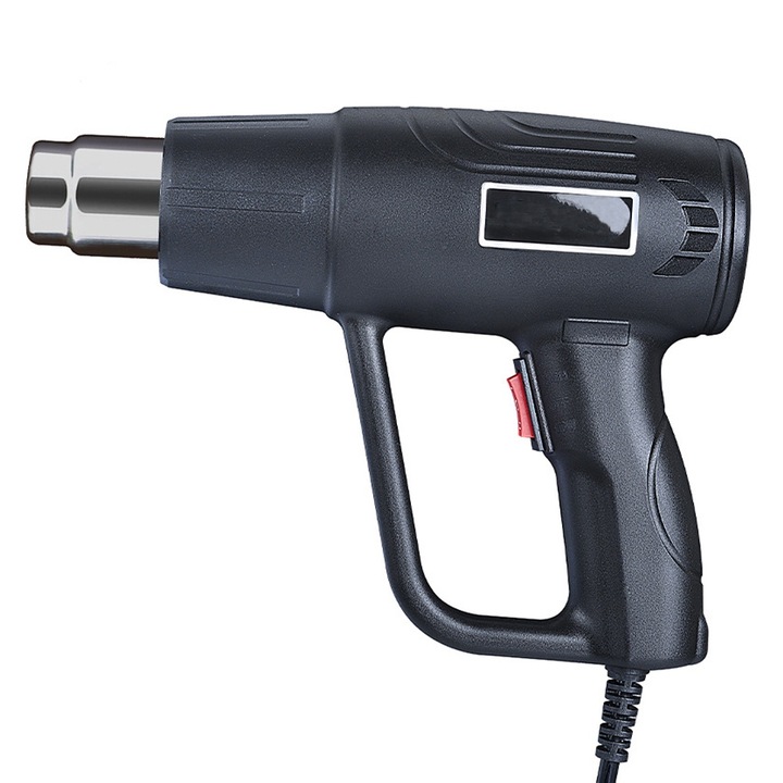 Pistol de lipit cu aer cald Autocise, protectie la temperatura inalta, reglaj 2 trepte, 24x8x20cm, negru