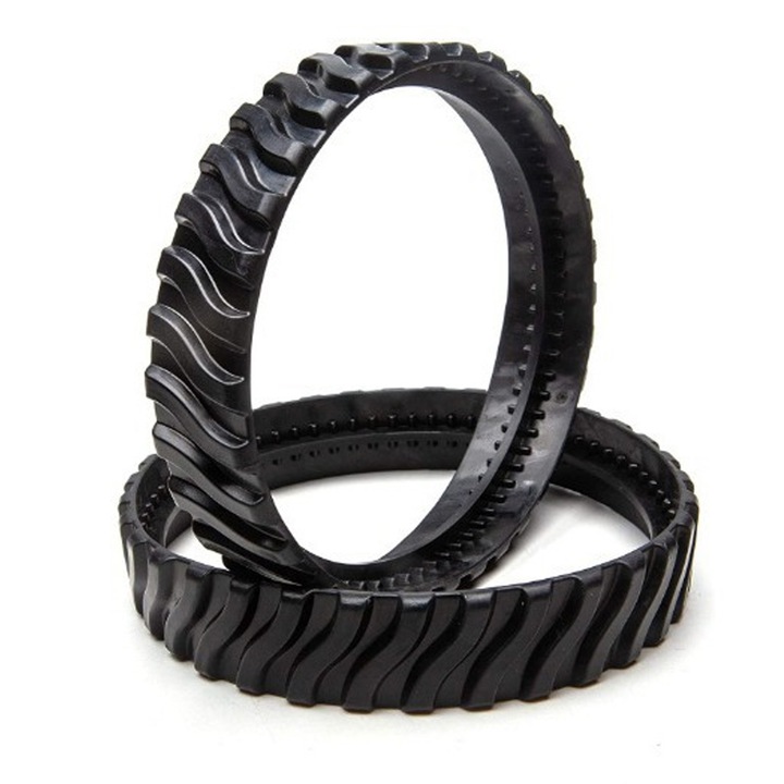 Комплект от 2 адаптивни гуми за прахосмукачка за басейн Zodiac Baracuda MX6 / MX8 / MX9, гума, 6.25", черна