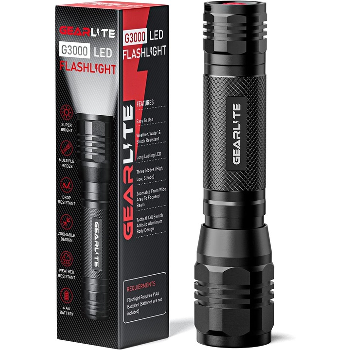 G3000 zseblámpa, LED, vízálló, strapabíró alumínium, kis méret, hordozható