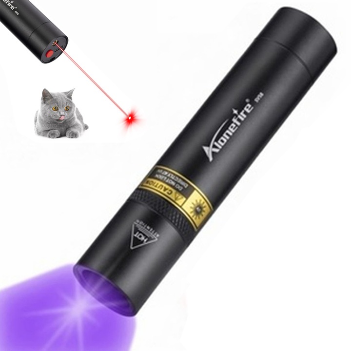 UV фенер Jormftte 5W 365nm, батерия 2600mAh, черен, USB презареждаем
