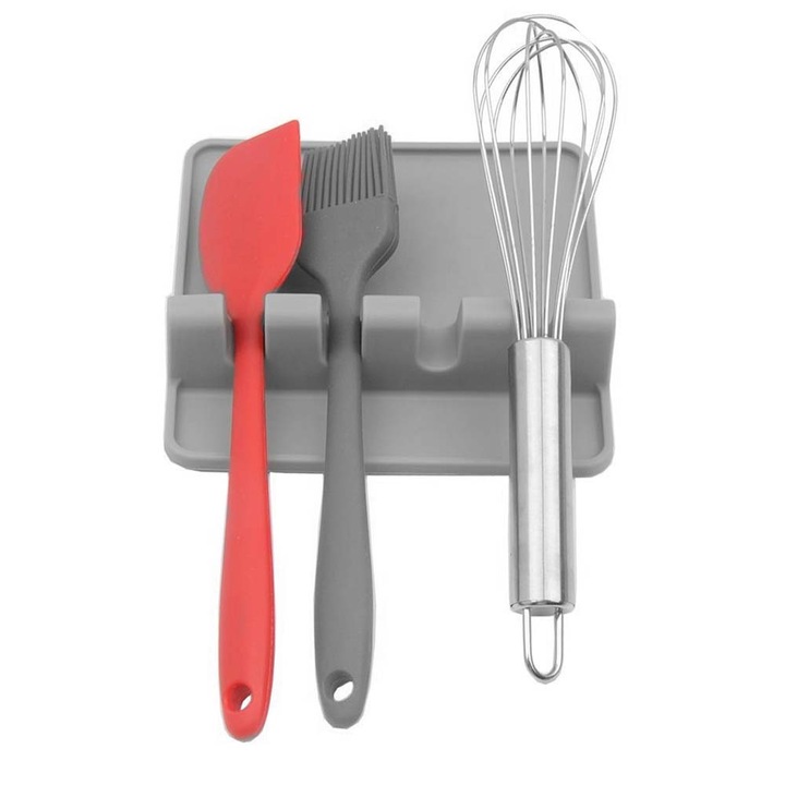 Jormftte szilikon evőeszköztartó, hőálló, könnyen tisztítható, szürke