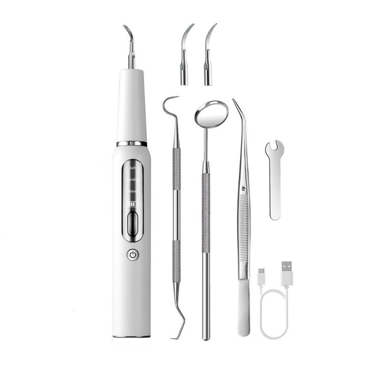 Curatator dentar pentru animale de companie, ultrasonic, frecventa de vibratie 30-40kHz, capacitate baterie 1500mah, interfata tip-c