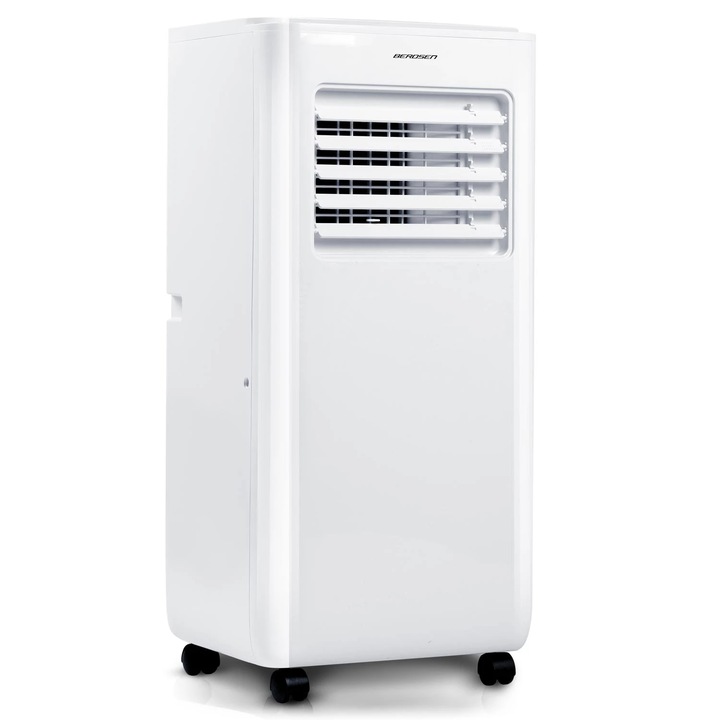 Климатик, Преносим, 5 в 1, охлаждане, изсушаване, вентилация, нощен режим, автоматичен режим, приложение Tuya, Wi-Fi, LCD дисплей и сензорен контролен панел, функция за автоматично стартиране, включва уплътнение на прозореца, 2900 W