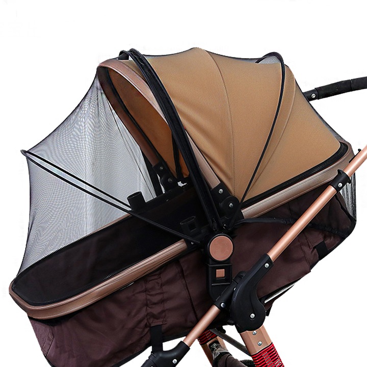 Комарник за количка, Autocise, с двоен цип, 40х80 см, черен