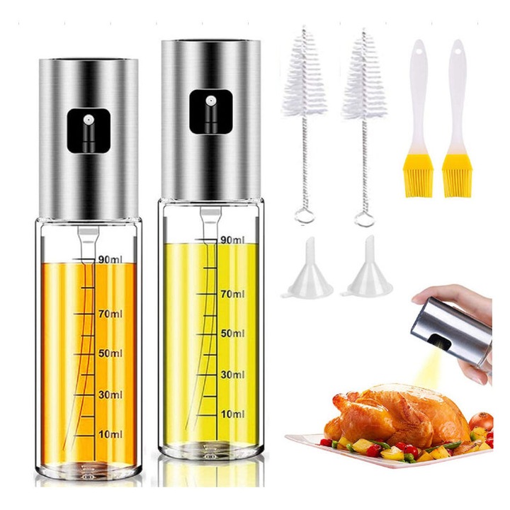 Sticle pentru ulei, AMRINUGL, 2 bucati cu accesorii