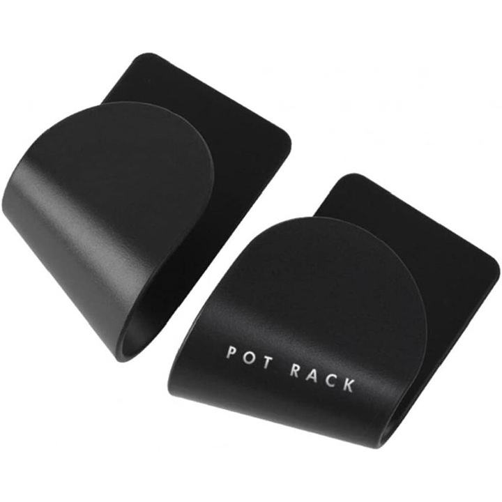 Suport pentru capace oale, AMRINUGL, ajustabil, rezistent la coroziune, instalare fara gaurire, negru