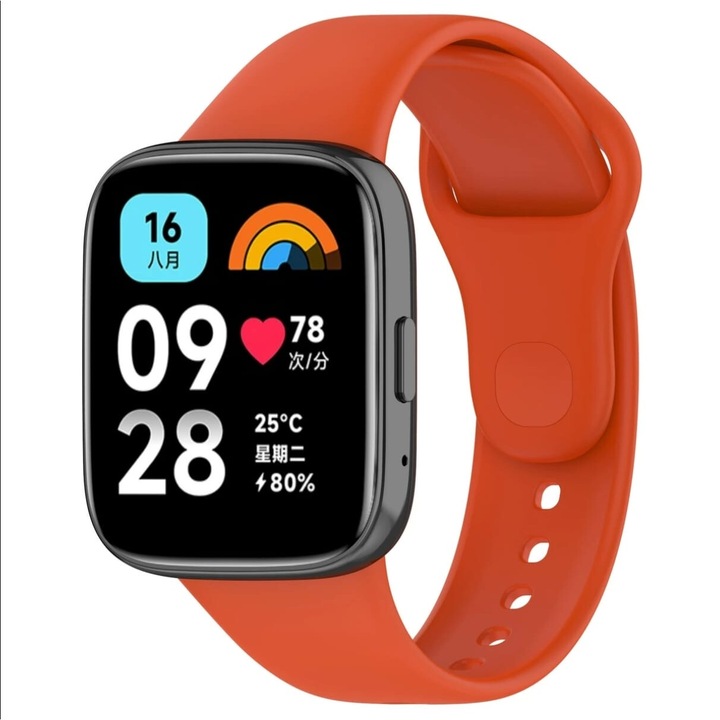 Каишка за смарт часовник, съвместима с Redmi Watch 3 Active, оранжева
