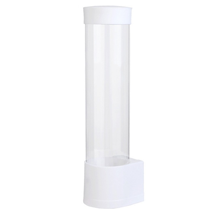 Poháradagoló, nagy kapacitású, higiénikus, ≤8 cm átmérőjű poharakhoz, műanyag, fehér