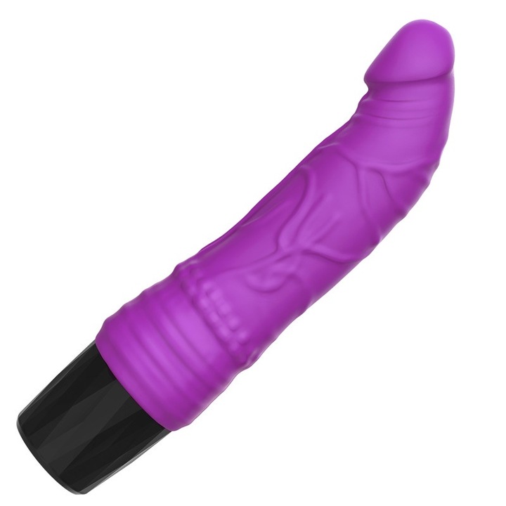 ORSLUM vibrátor, valósághű szilikon, vénás kivitel, 6 hüvelykes, lila