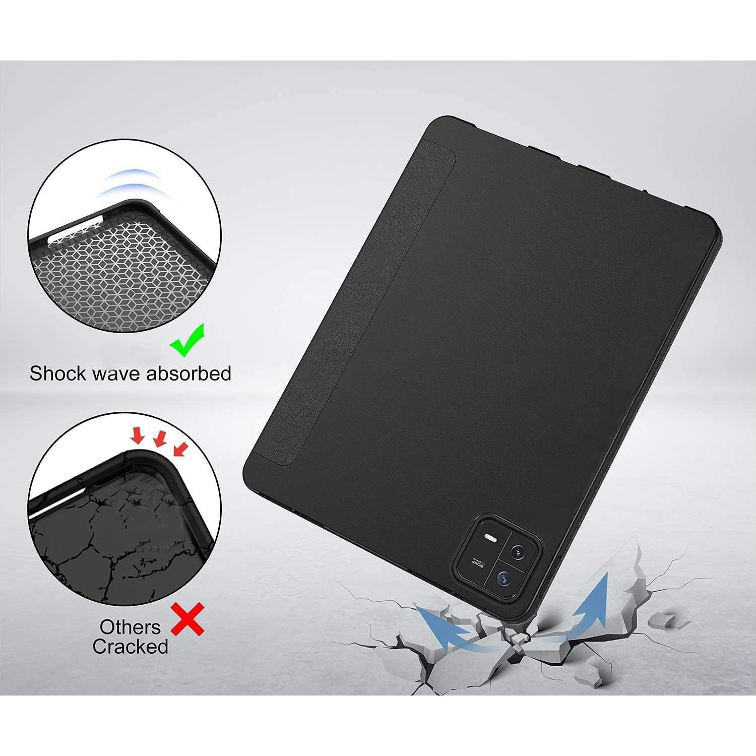 Husa Ultra Slim pentru Xiaomi Pad 6S Pro 12.4'' - Silicon TPU, Smart Cover - Negru