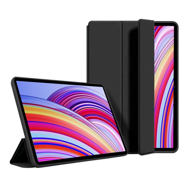 Ултра тънък калъф за Xiaomi Redmi Pad Pro 12.1", Силиконов TPU, Smart Cover - черен