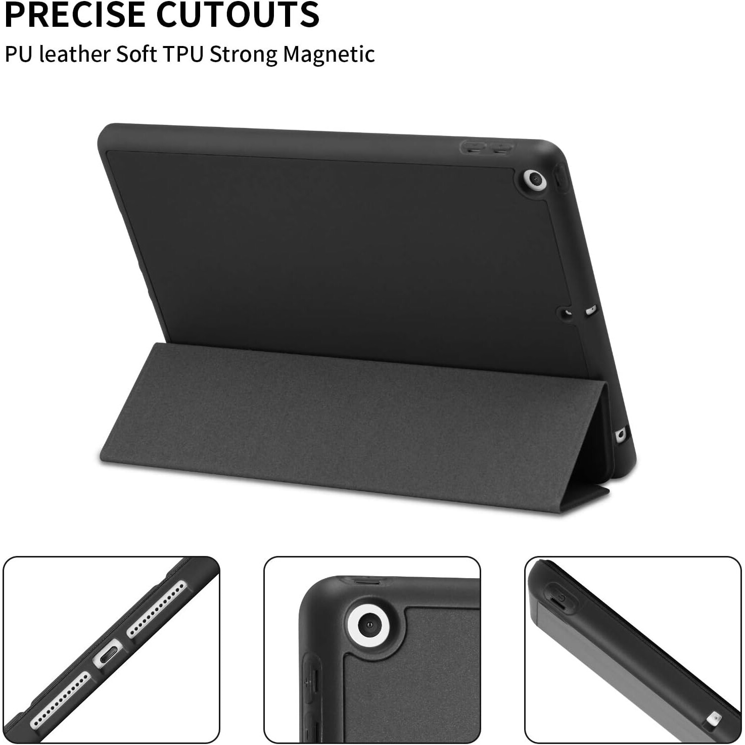 Husa premium pentru tableta Xiaomi Pad 6 / Pad 6 Pro, 11 Inch, Sigloo, interior de piele sintetica, cu suport Smart Pen, spatele din policarbonat, rezistent la socuri, Black