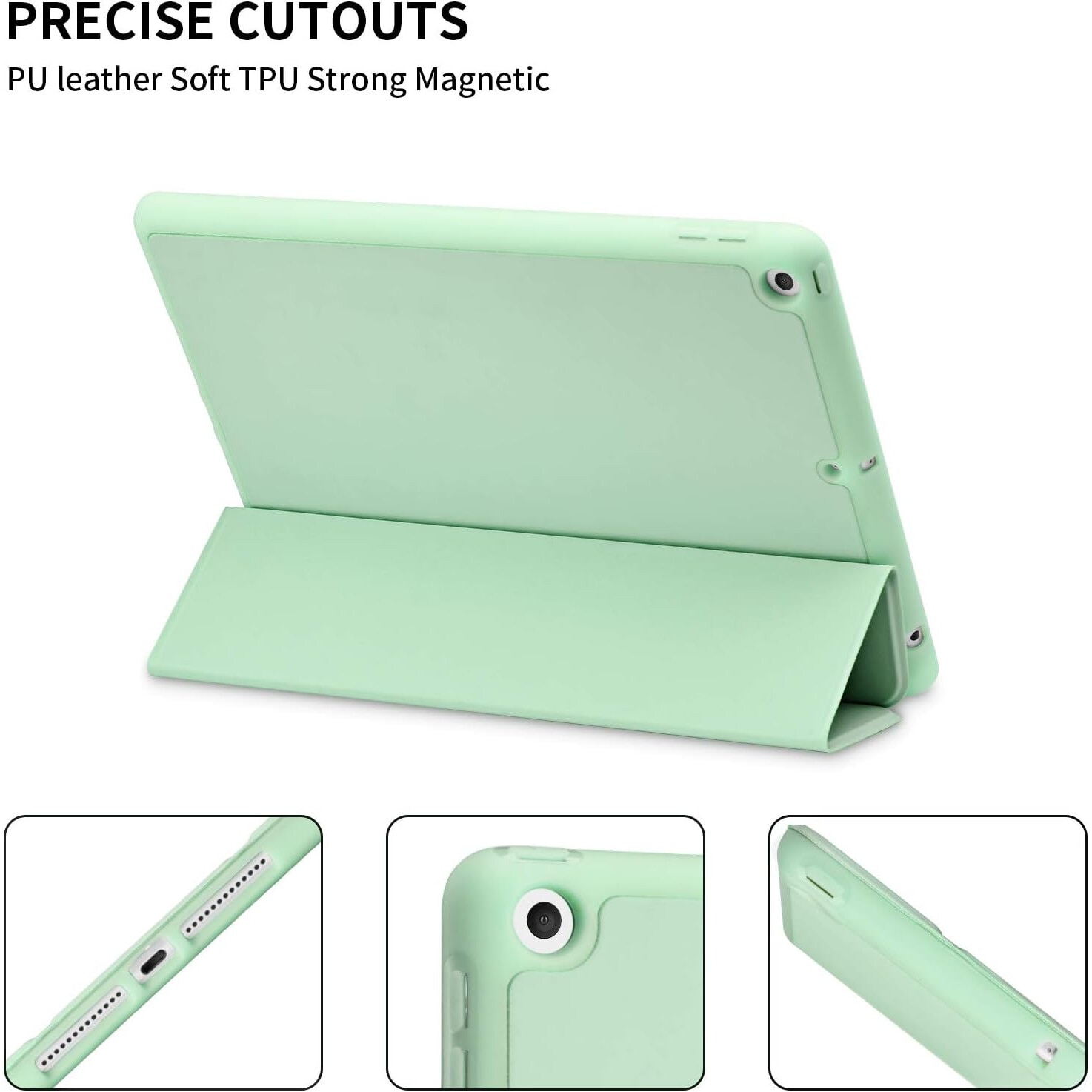 Husa premium pentru tableta Samsung Galaxy Tab A7 10.4 inch (2022/2020) T500 /T505, Sigloo, interior de piele sintetica, cu suport Smart Pen, spatele din policarbonat, mint Green