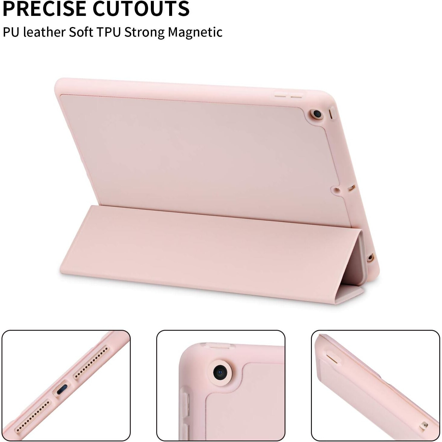 Husa premium pentru tableta Xiaomi Pad 6 / Pad 6 Pro, 11 Inch, Sigloo, interior de piele sintetica, cu suport Smart Pen, spatele din policarbonat, rezistent la socuri, Pink