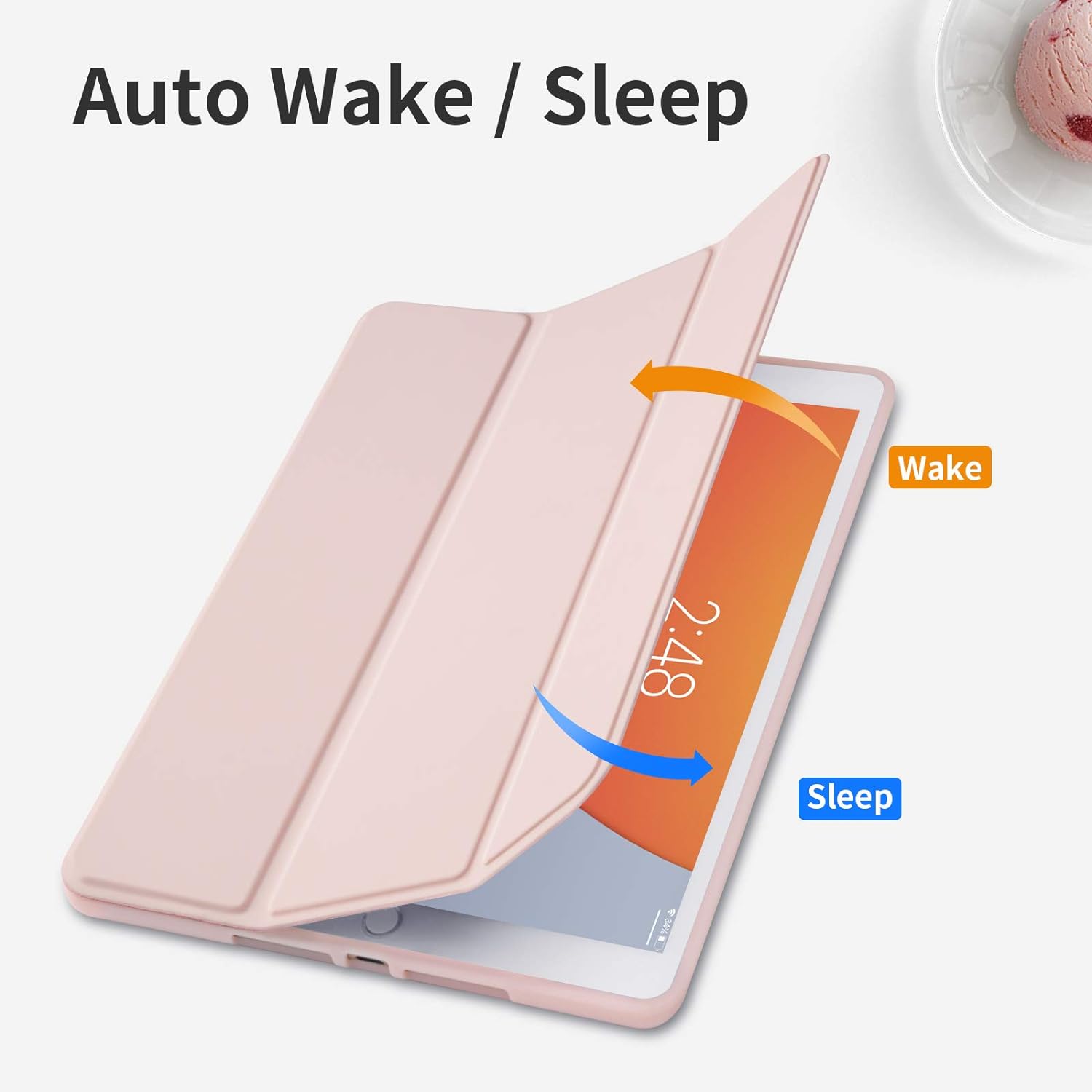 Husa premium pentru tableta Xiaomi Pad 6 / Pad 6 Pro, 11 Inch, Sigloo, interior de piele sintetica, cu suport Smart Pen, spatele din policarbonat, rezistent la socuri, Pink