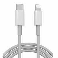 Cablu USB-C la Lightning PD 27W AHA PRINT®, Transfer Date si Incarcare SuperFastCharge 3A, Compatibil iPhone 8/ X/XS/11/12/13/14 Pro & ProMAx, iPad, AirPods, Suporta CarPlay, 1m, Alb