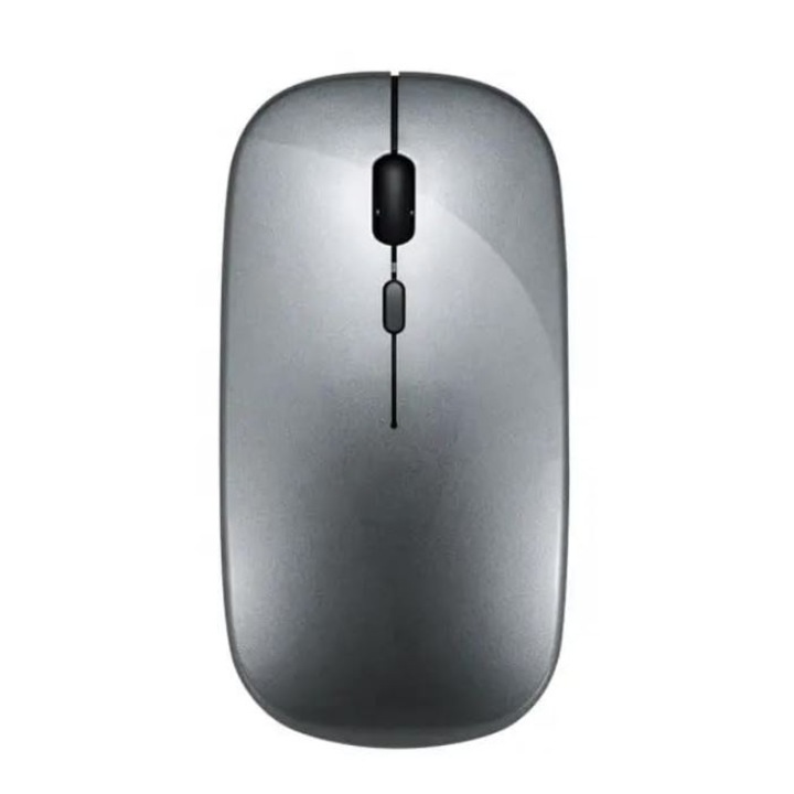 Mouse Wireless cu Acumulator 500mAH, iTrend M750, Conexiune 2.4Ghz si BT, Gri