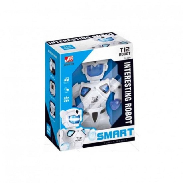 Jucarie Robot cu sunete si lumini, rotire 360, T12 Smart Funny Robot