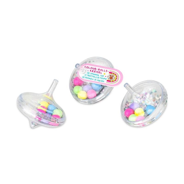 Titirez transparent cu bile colorate