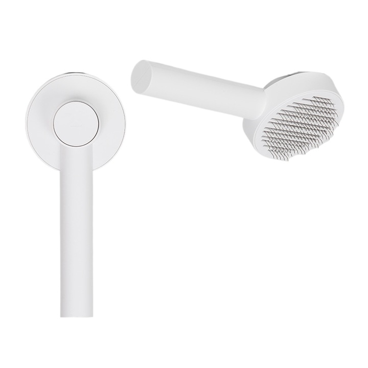 Pieptene Aiwo pentru animale de companie, ABSA si otel inoxidabil, alb