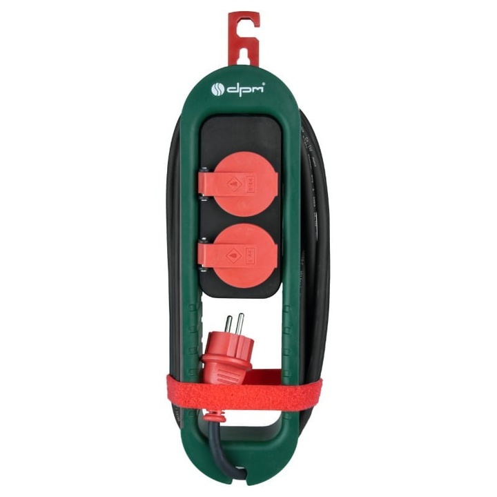 Удължителен кабел IP44, 2 гнезда, 4, 2м