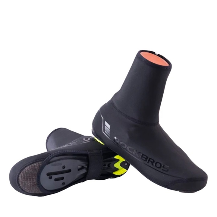 Huse pentru pantofi Rockbros, impermeabil, Poliester/Poliuretan, Negru, L-XL
