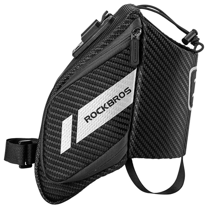 Accesoriu bicicleta sub sa, Rockbros C32BK, 1.5l, rezistenta la apa, reflectorizanta, negru, 21x15.5x11cm