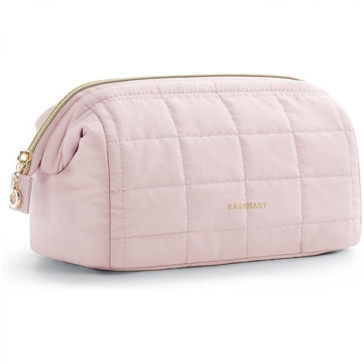 Geanta cosmetica de calatorie, multifunctionala, roz, 23x11.5x14.7cm