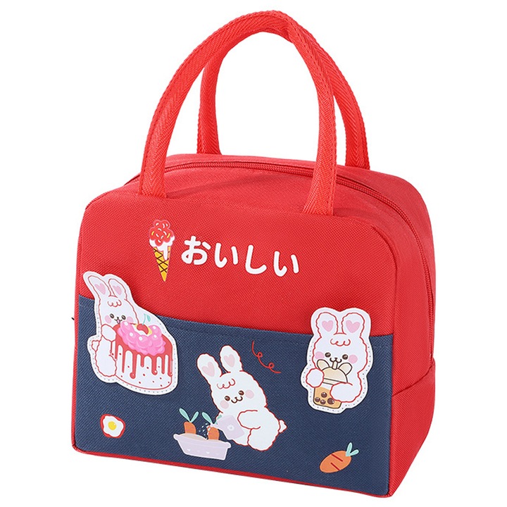 Сладка термоизолирана чанта, Enforose, модел на зайче, водоустойчива, голям капацитет, многоцветна