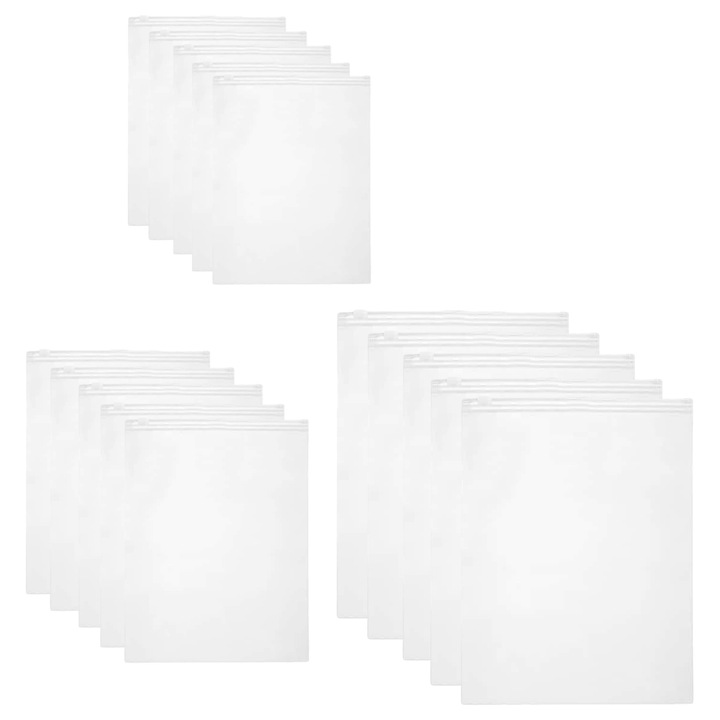 Set 15 Pungi cu fermoar, Enforose, reutilizabile, ventilate, 30x40cm