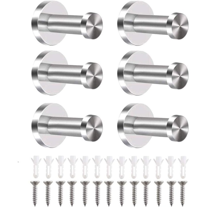 Carlige rezistente la rugina pentru prosoape si haine, material de inalta calitate pentru durabilitate si eleganta in spatiile dvs. de locuit