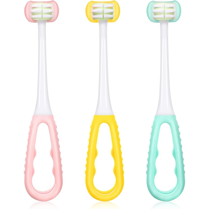 3 db-os babafogkefe készlet, többszínű, 3 szín, napi használat