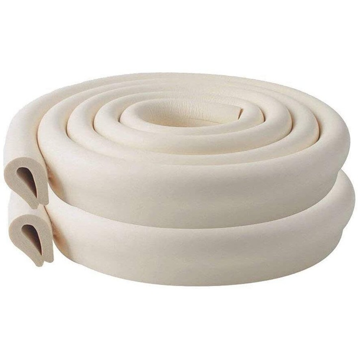 Set 2 benzi protectie colturi si margini pentru copii, Enforose, spuma, rezistent la socuri, usor de curatat, 2m