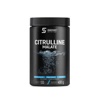 Pre-antrenament, Citrulline Malate, Insport Nutrition, Regenerare, Rezistenta, 400g Pudra, Fara gust
