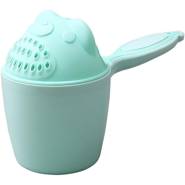 Gyerek fürdőpohár, fürdőjáték, rajzfilmfigura dizájn, zöld