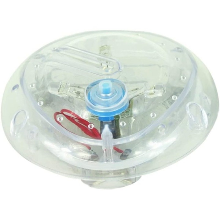 LED-es fürdőjáték, átlátszó, 9x4,5cm, 3 db gombelemmel ellátott készlet