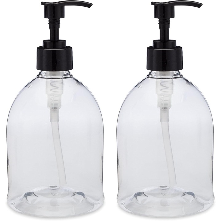 Zuhanytartó készlet, 500 ml, sokoldalú kialakítás, szivárgásmentes, BPA-mentes, 2 darabos