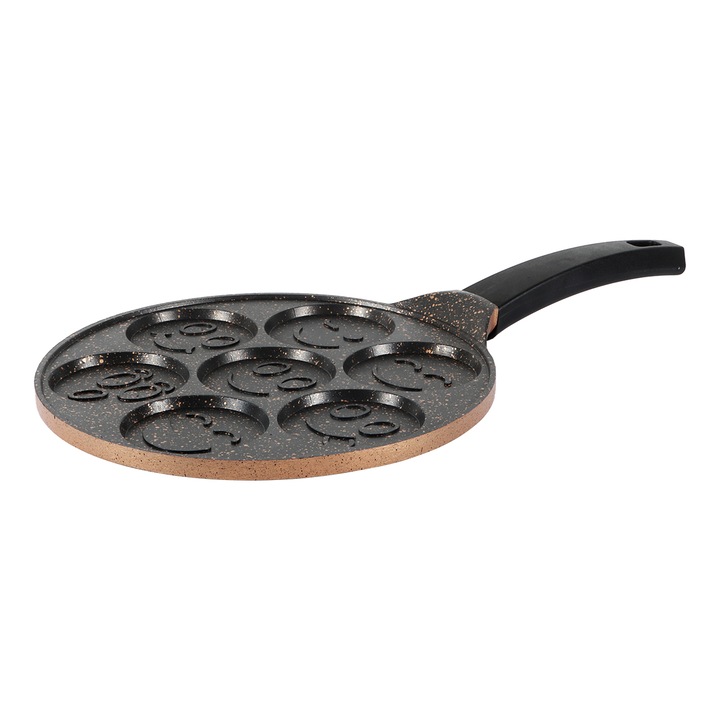 Tigaie pentru mini clatite Serenk Fun Cooking, antiaderenta, retro, 26cm
