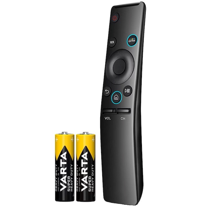 GSC ® TV távirányító Samsung Smarttal kompatibilis, ABS anyag, fekete, elemekkel