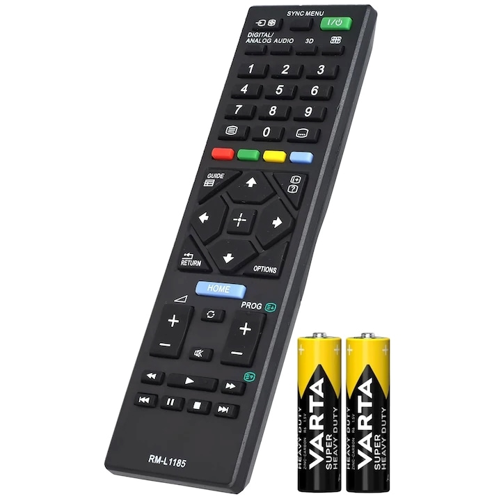 Дистанционно управление за телевизор GSC ® Съвместимо LCD LED SONY, RM-ED062, RM-L1185, с 3D бутон, черно, включени батерии
