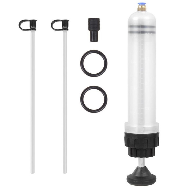 Помпа за прехвърляне на масло BGHYHYHI, 200CC/500CC, разтегателни тръби 22,3 см, ABS материал, прозрачен