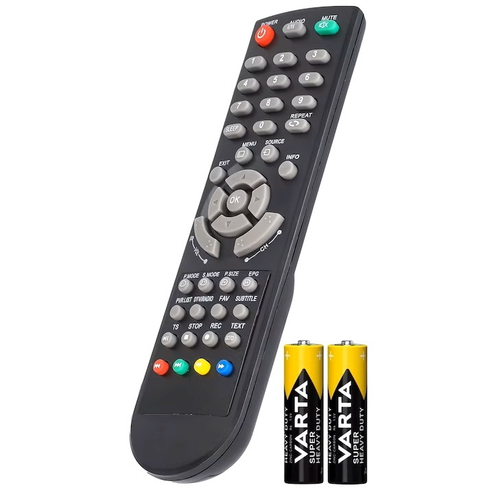 GSC ® TV дистанционно управление Star Light Съвместимо, 32DM1000, 32DM2000, 24DM1000, 22DM1000, 40DM1000, черно, включени батерии