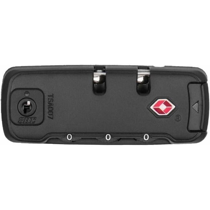 Комплект от 2 охранителни ключалки за багаж, TSA, 3-цифрена комбинация, издръжлив материал, черни