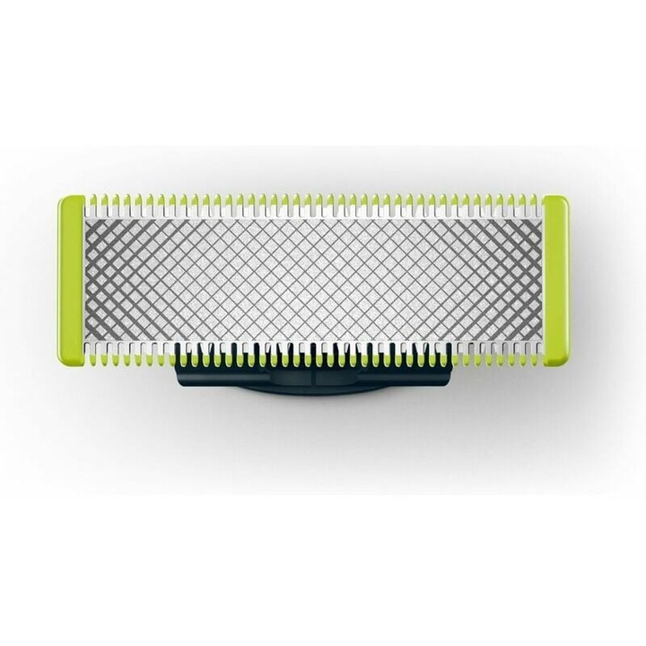 Бръснарско ножче за Philips Oneblade, съвместимо с всички дръжки OneBlade и OneBlade Pro, сребристо/зелено