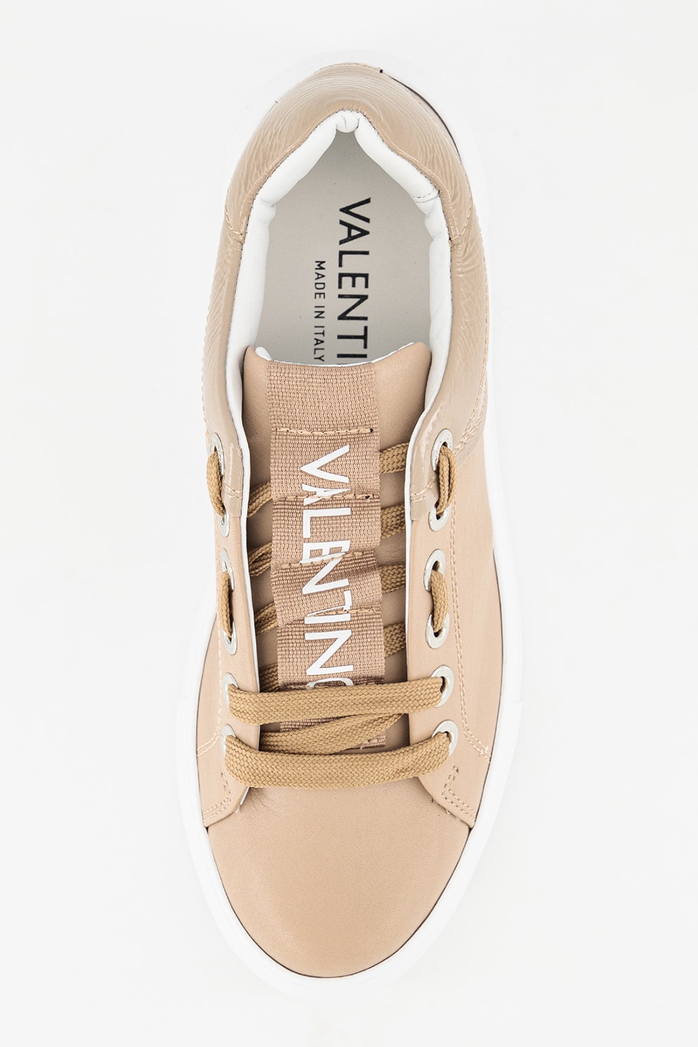 Valentino, Pantofi sport low-cut din piele, Roz prafuit, 36
