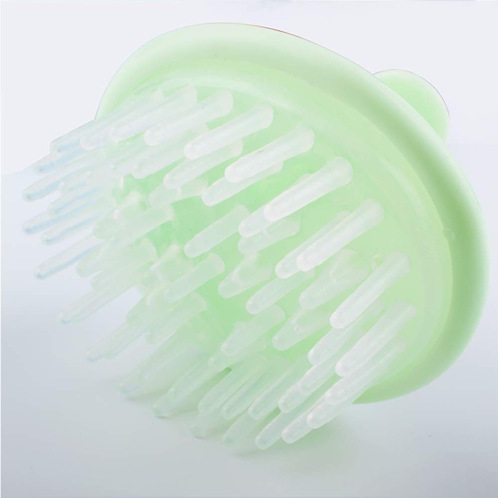 Perie masaj scalp Enforose silicon moale ergonomic alb