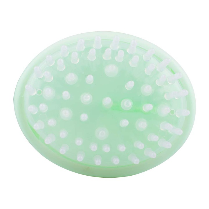 Четка за шампоан за масаж на скалпа, зелена