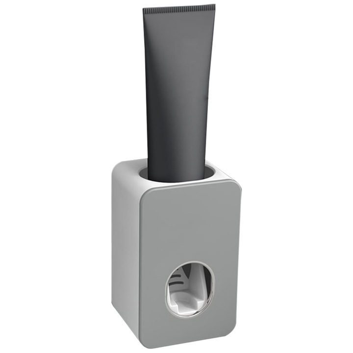 Automata fogkrém adagoló, falra szerelhető, ABS, szürke, 7x6x11cm